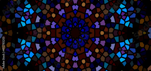 blue and violet kaleidoscope pattern