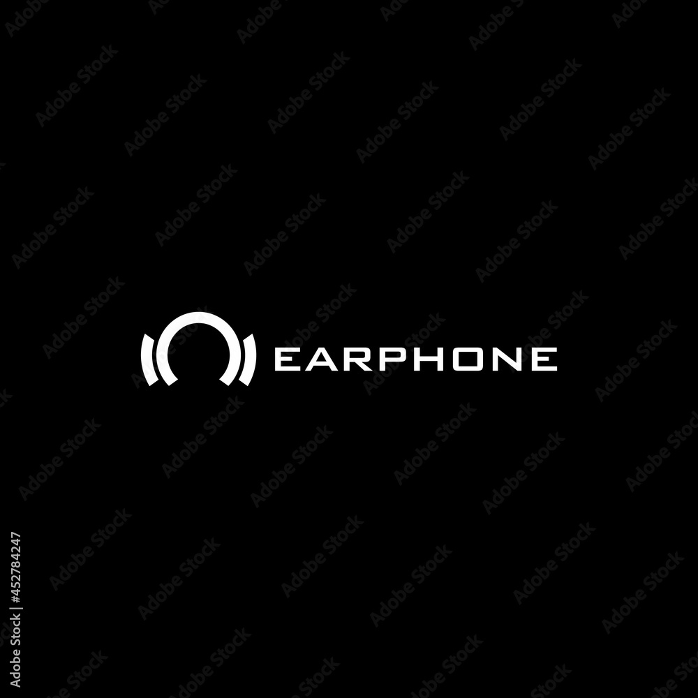 Modern simple headphone logo. Modern simple headphone logo.