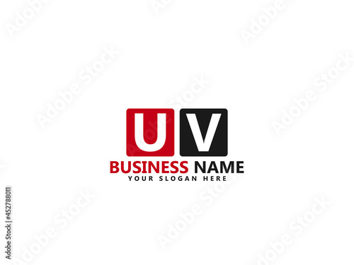 UV U&V Letter Type Logo Image, uv Logo Letter Vector Stock