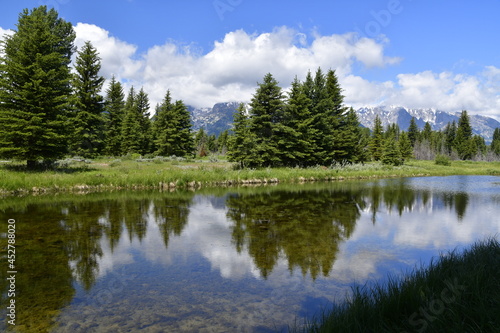 Grand Tetons with Snake River Tributary © James