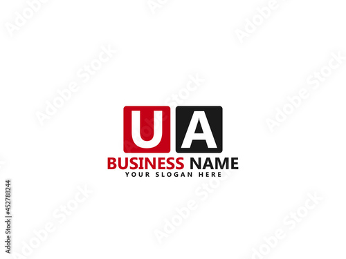 UA U&A Letter Type Logo Image, ua Logo Letter Vector Stock