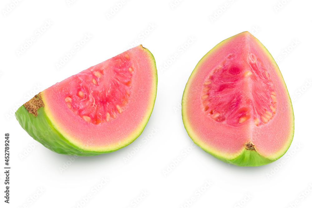 Guava fruit isolated on white background with clipping path and full depth of field Guava fruit isolated on white background with clipping path and full depth of field