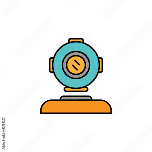 diving helmet, immersion, underwater, dive, helmet line colored icon. Signs, symbols can be used for web, logo, mobile app, UI, UX