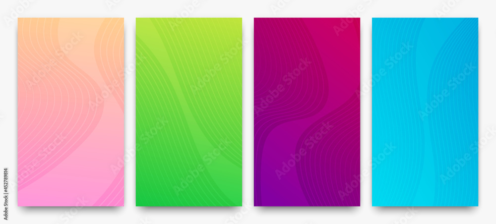 Modern colorful gradient background with lines