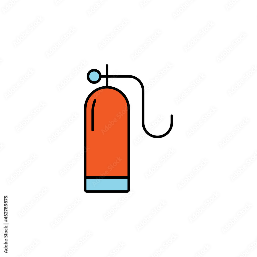 oxygen tank, oxygen, tank, gas line colored icon. Signs, symbols can be used for web, logo, mobile app, UI, UX oxygen tank, oxygen, tank, gas line colored icon. Signs, symbols can be used for web, logo, mobile app, UI, UX