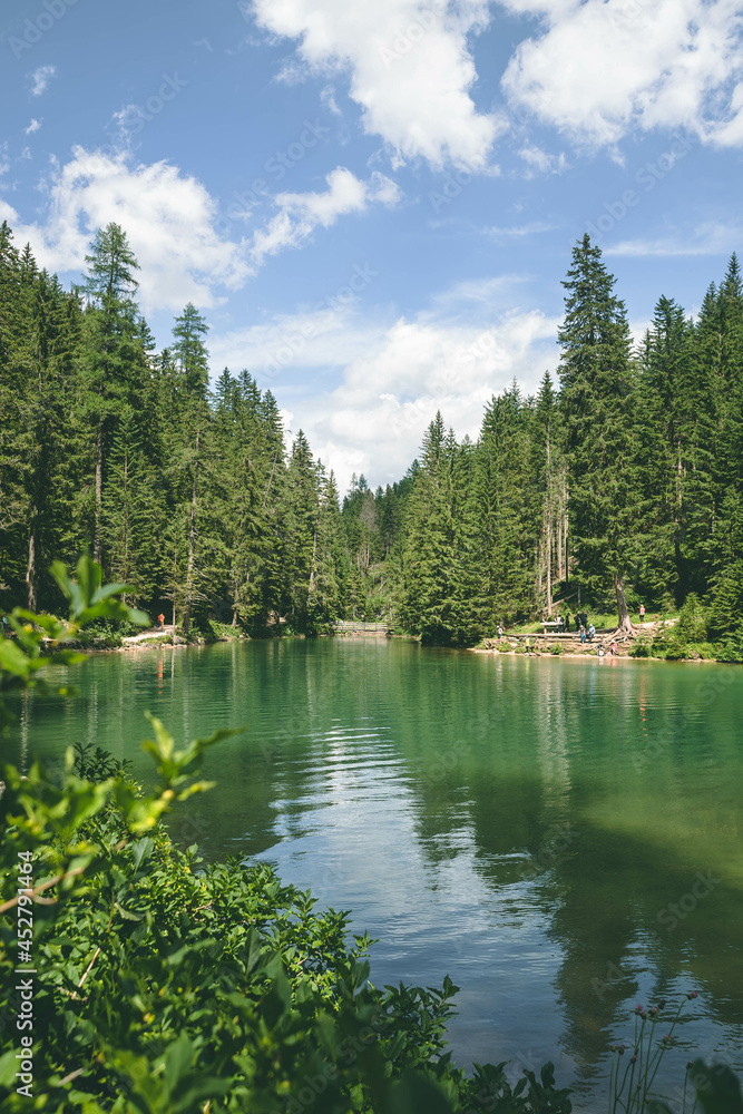 Fototapeta premium Amazing Instagramable glacial lake - Lago Di Braies