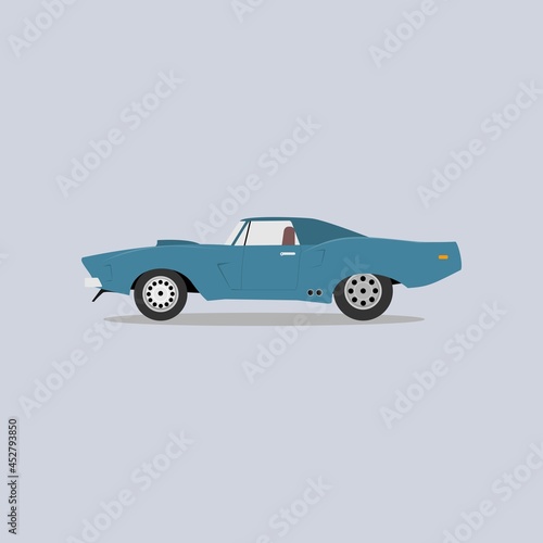 Blue Two Door Sedan