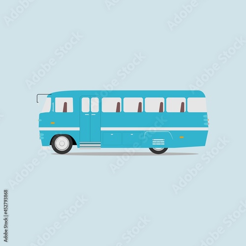 Teal Blue Bus