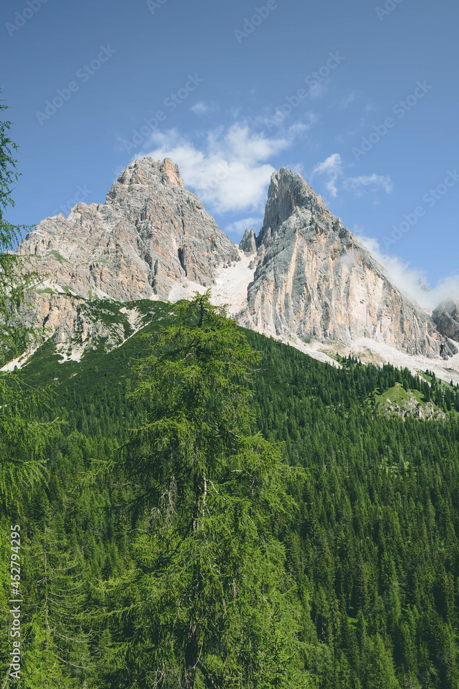 Lago di Sorapiss is a lake in the mountain range Sorapiss in the Dolomites, province of Belluno, c. 12 km away from Cortina d'Ampezzo. The lake has an altitude of 1,925 metres above sea level. The str