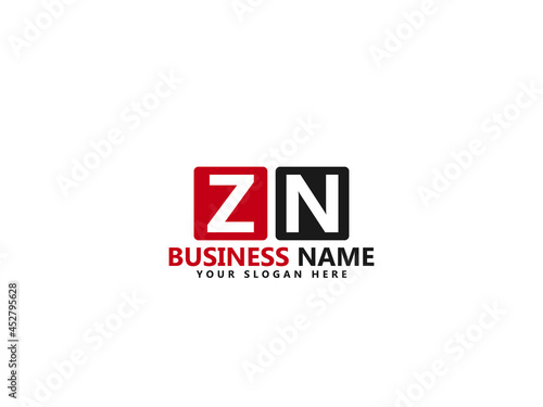 ZN Z&N Letter Type Logo Image, zn Logo Letter Vector Stock