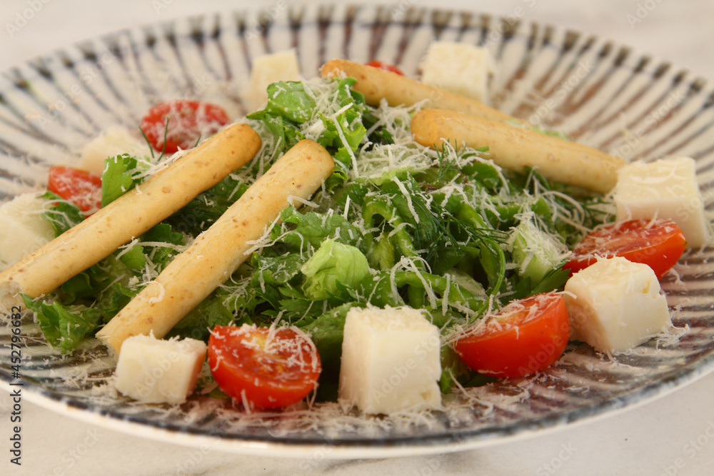 Mediterranean salad with feta cheese, tomatoes and peppers. Mediterranean salad and Mediterranean food. Mediterranean salad with feta cheese, tomatoes and peppers. Mediterranean salad and Mediterranean food.