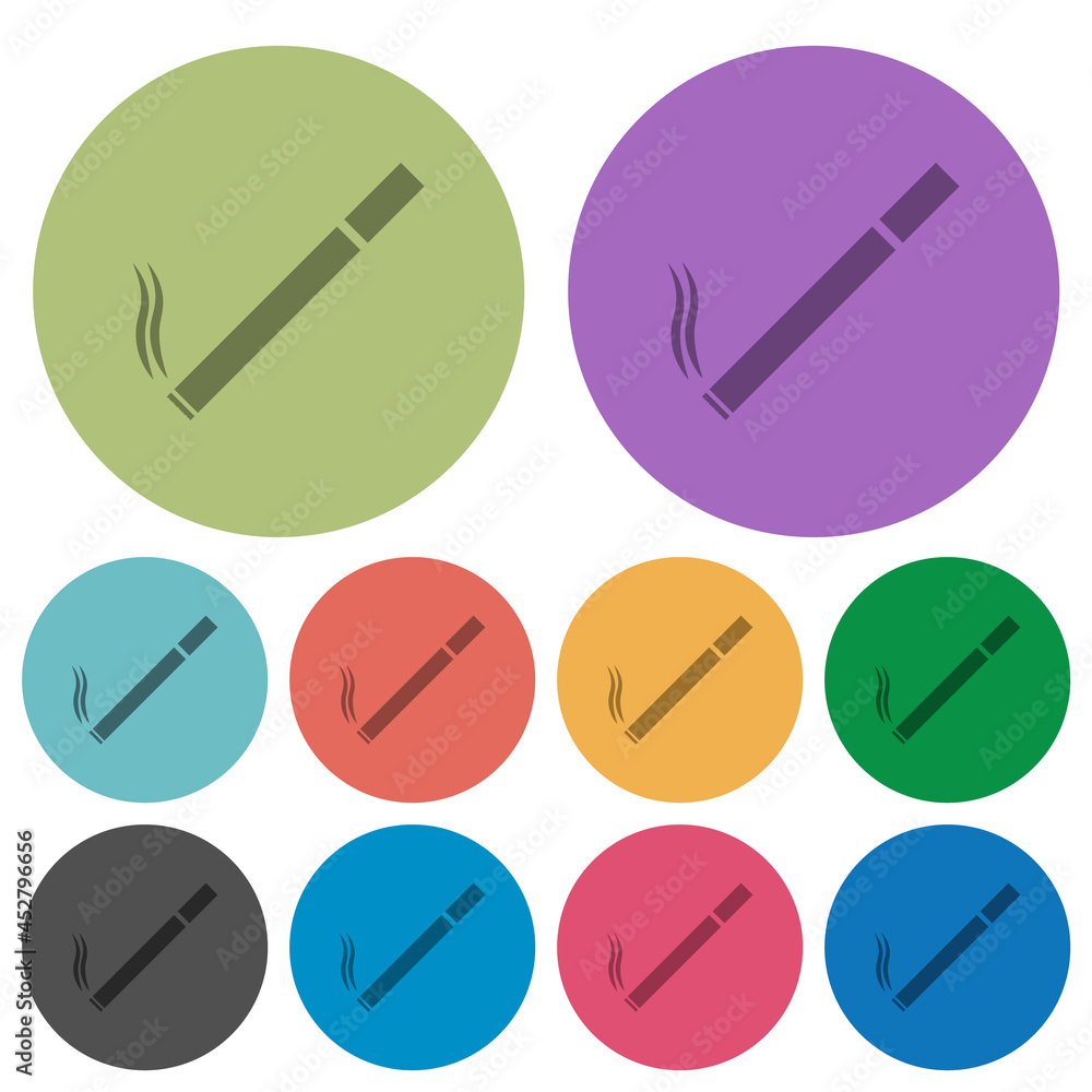 Cigarette color darker flat icons Cigarette color darker flat icons