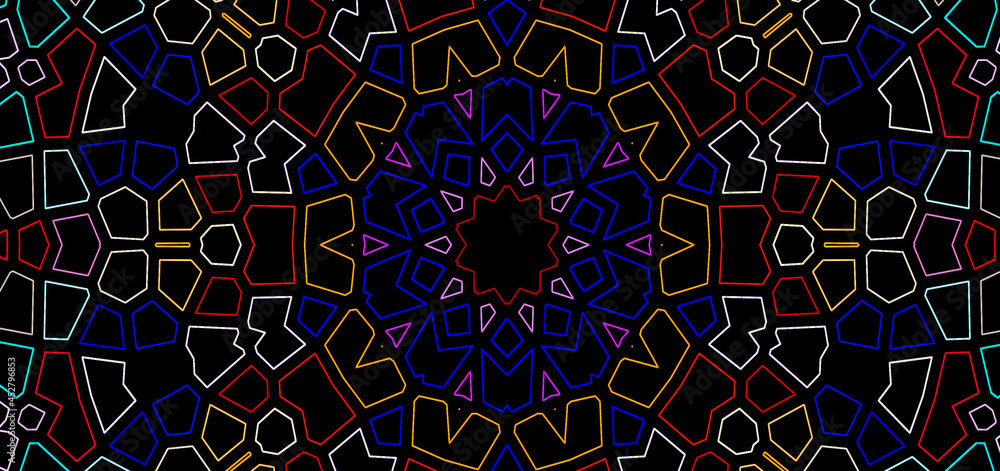 dark circular mosaic kaleidoscope pattern dark circular mosaic kaleidoscope pattern