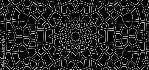 dark circular mosaic kaleidoscope pattern 