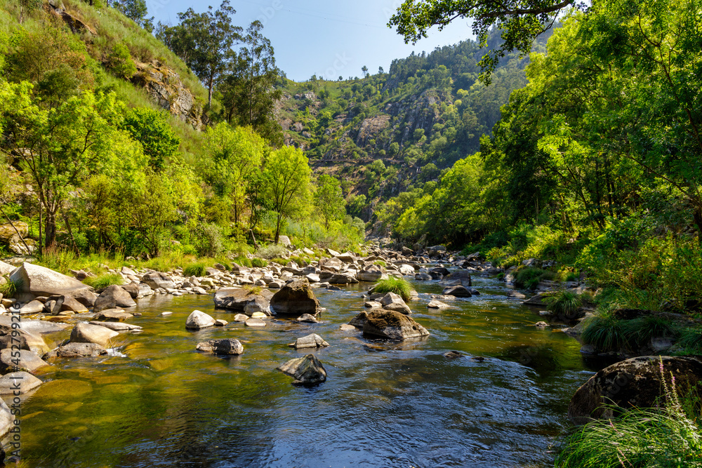 Paiva river and walkways in Arouca Geopark Paiva river and walkways in Arouca Geopark