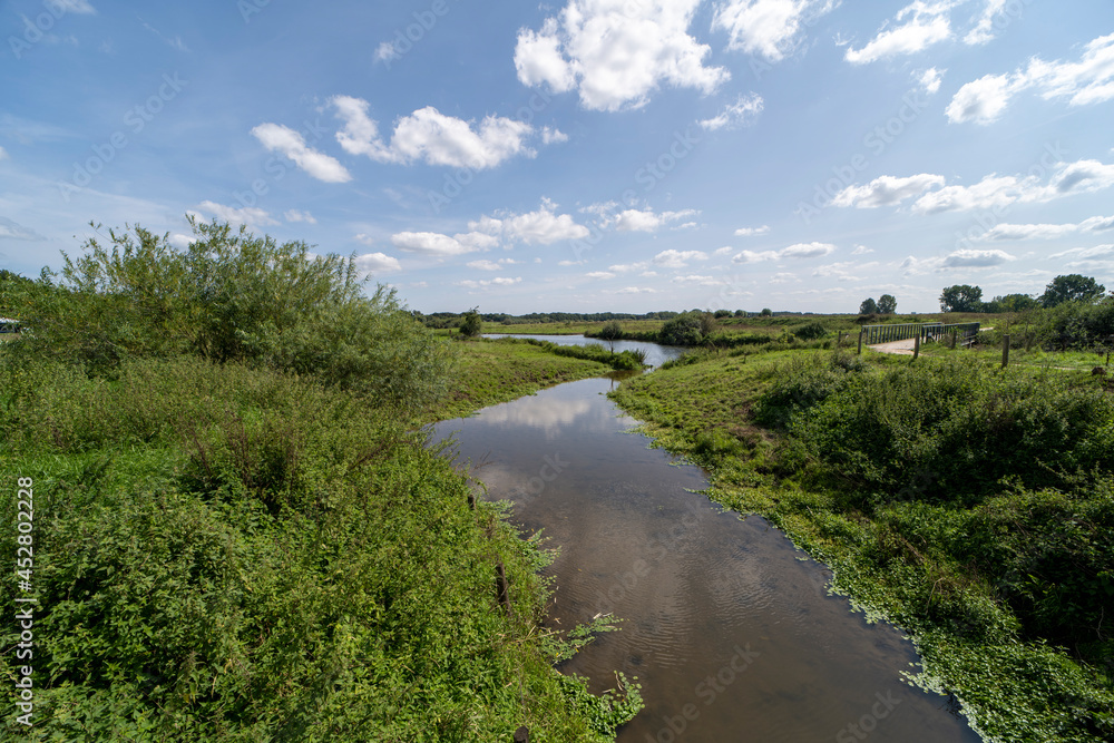 Landscape of the Niers river near Gennep