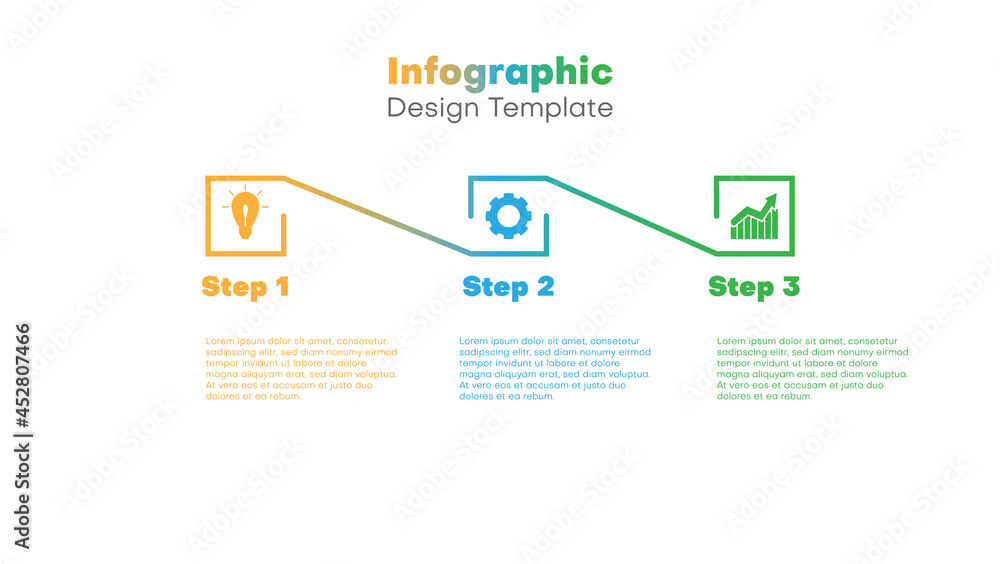 simple infographic design template with three steps simple infographic design template with three steps