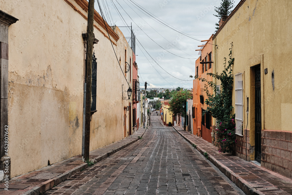 Vista del Centro Histórico de Querétaro calles coloniales