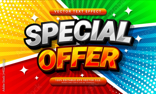 Special offer editable text style effect themed sales promotion
