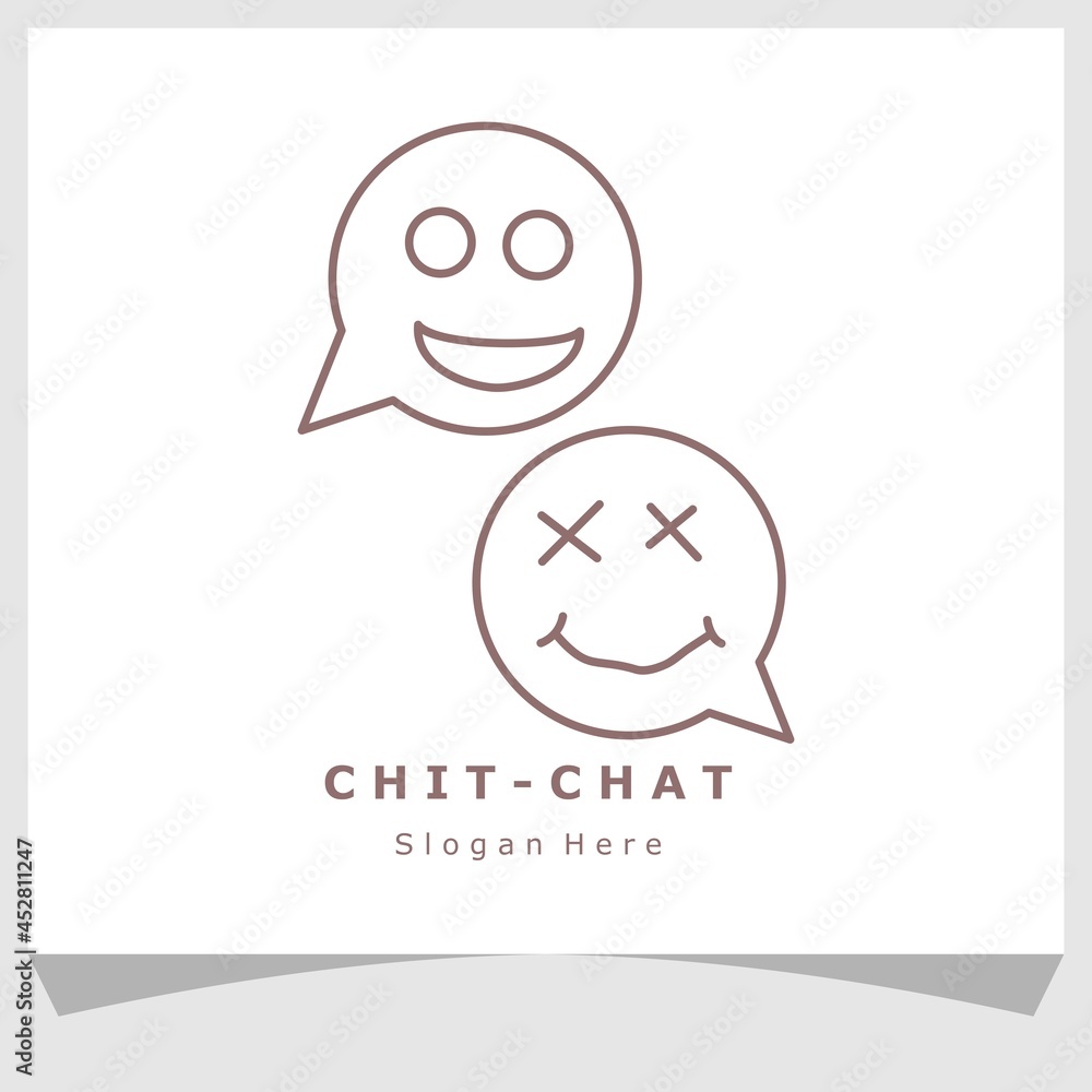 chit-chat logo design template inspiration.