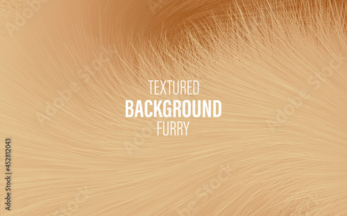 Modern minimalistic fluffy background, wallpaper with fur texture, animal wool. Hair, fiber with gradient. 