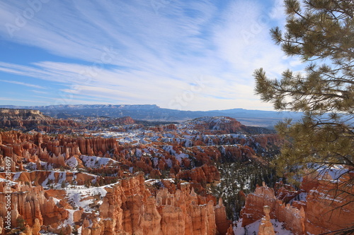 landscape with snow, Bryce Canyon in Winter 