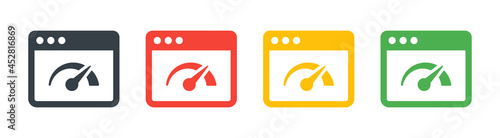 Internet speed icon set. High speed internet symbol vector illustration