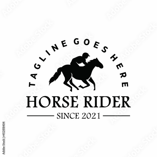 Horse Racing logotype template. symbol for business. Horse racing logo. Isolated vector illustration.