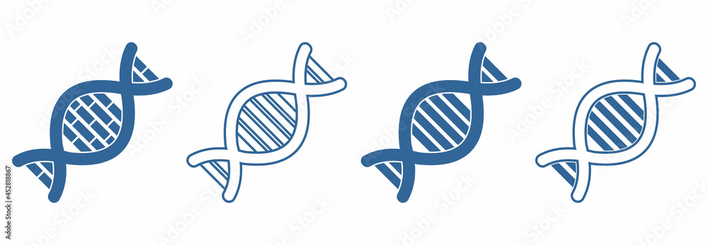 Fototapeta premium DNA icon set vector sign symbol