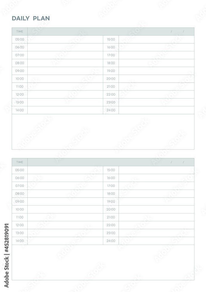 Note, scheduler, diary, calendar planner document template illustration. daily plan form. Note, scheduler, diary, calendar planner document template illustration. daily plan form.