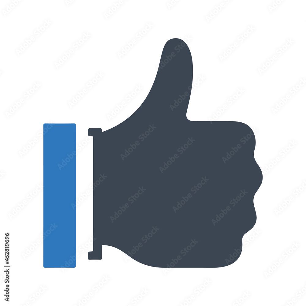 Thumbs up icon. Vector and glyph Thumbs up icon. Vector and glyph