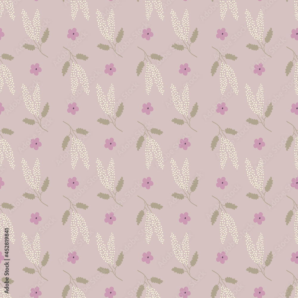 Soft Pink, Cream and Green Butterfly Bush Flower Seamless Repeating Pattern. Beautiful hand drawn vector design perfect for fabric, wrapping paper, wall paper, home decor, quilting, gifts and apparel. Soft Pink, Cream and Green Butterfly Bush Flower Seamless Repeating Pattern. Beautiful hand drawn vector design perfect for fabric, wrapping paper, wall paper, home decor, quilting, gifts and apparel.
