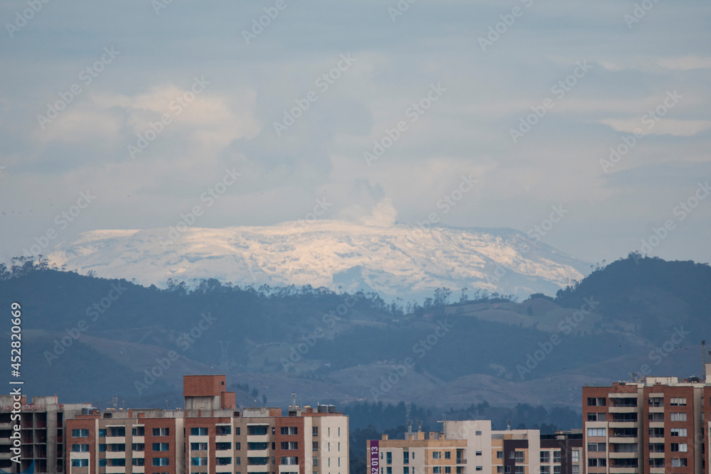 Nevado del Ruiz view from Bogotá