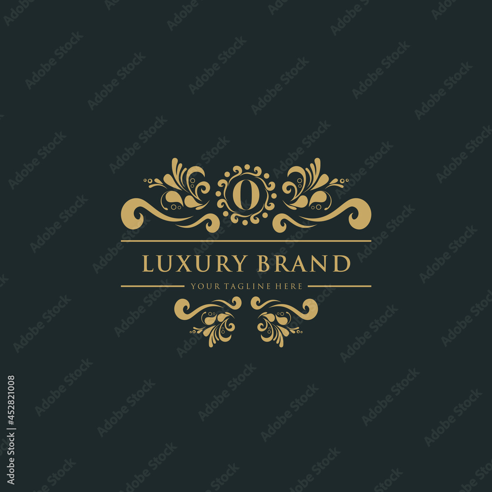 Simple Letter O luxury logo design template elements