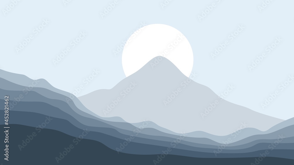 Free Minimalist Landscape Desktop Wallpaper template