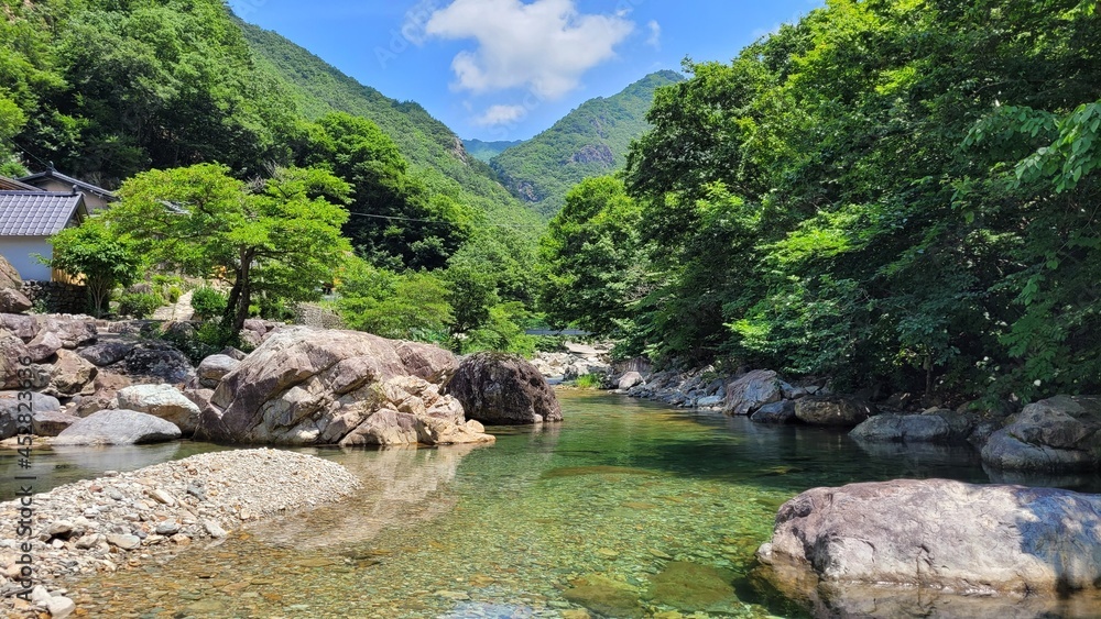 Wonderful scenery of Baenaegol Valley in Korea