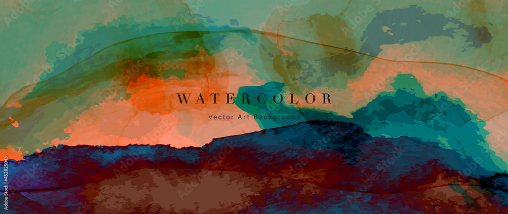 custom made wallpaper toronto digitalWatercolor abstract art background vector. Wallpaper design with paint brush beige watercolor. Illustration for prints, wall art, cover and invitation cards.