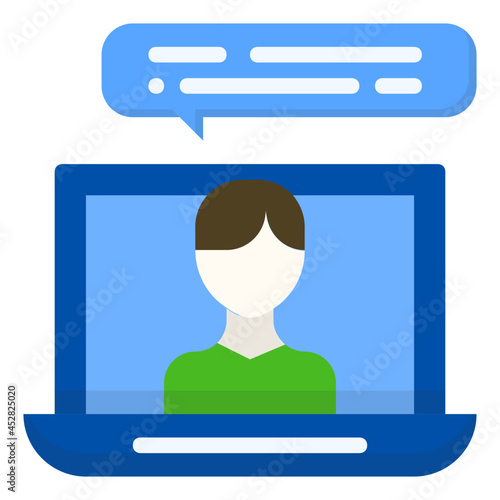 teleconference flat icon