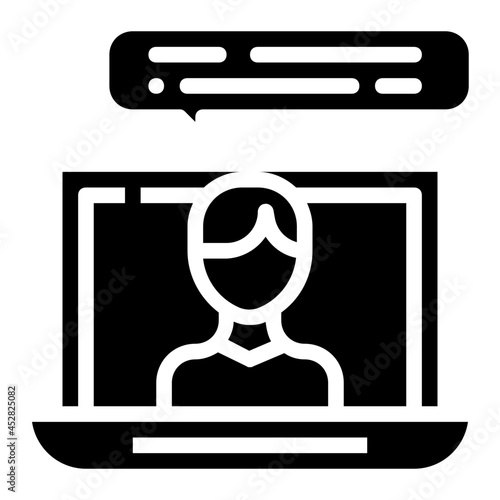 teleconference glyph icon