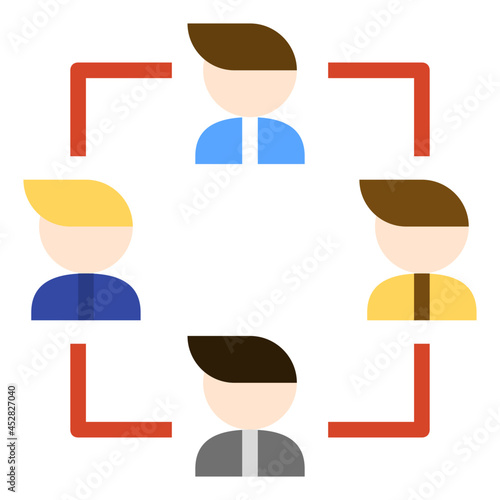 partners flat icon