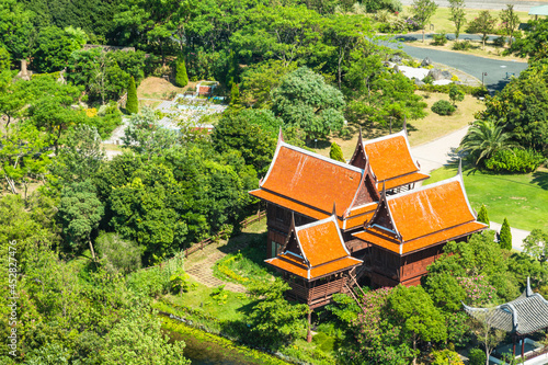 日本 静岡県浜松市の浜名湖ガーデンパークの国際庭園、タイの庭