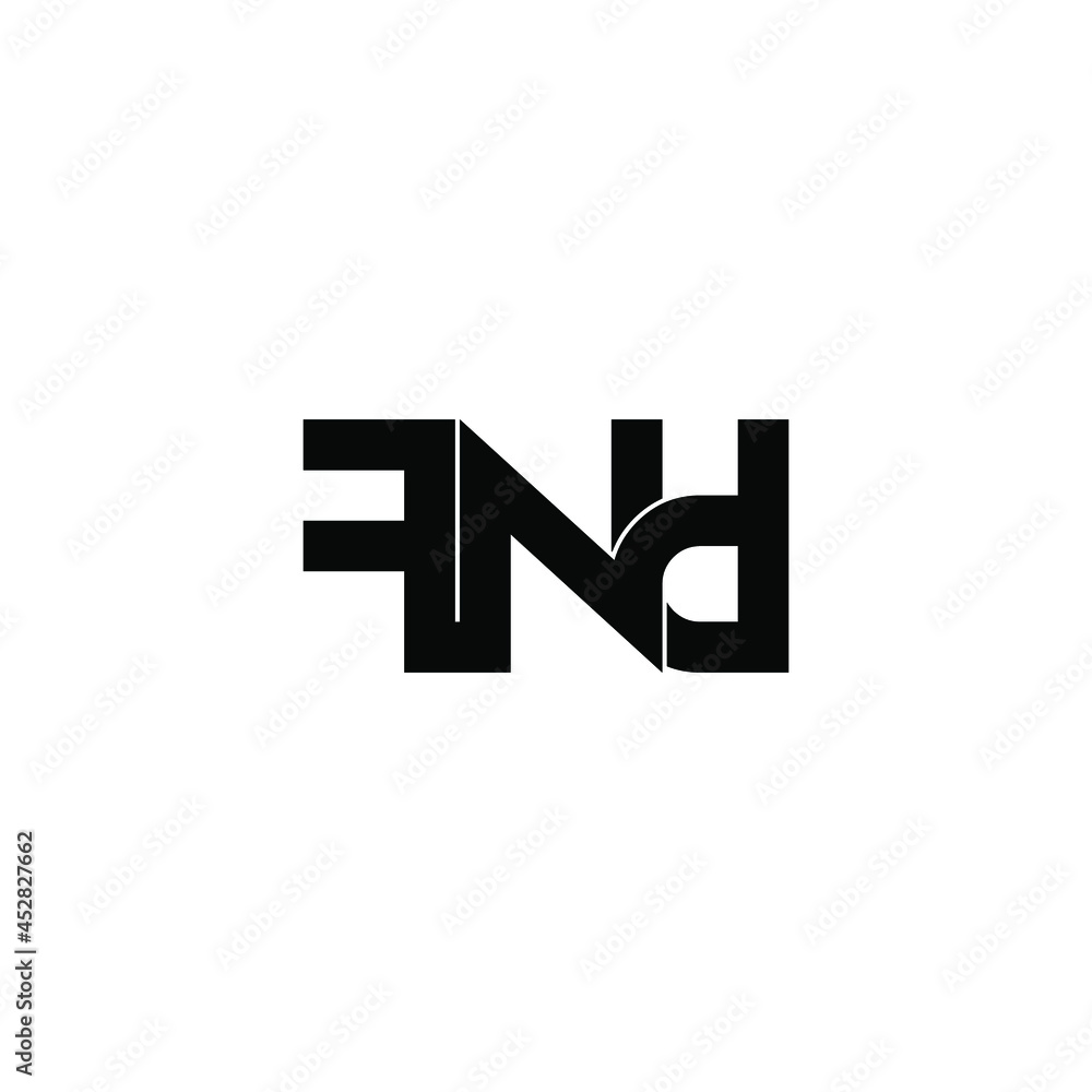 fnd initial letter monogram logo design fnd initial letter monogram logo design