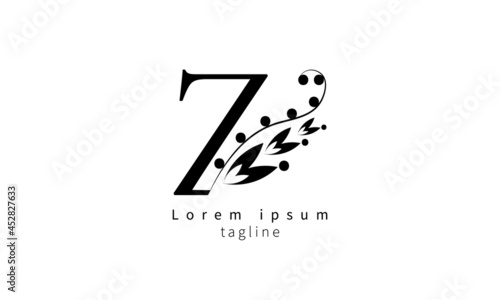 Premium vector initial letter Z florish typography logo design