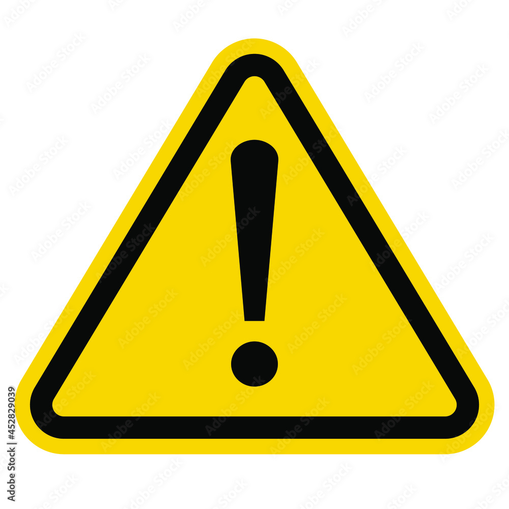 caution icon warning yellow sign. vector illustration.
caution icon warning yellow sign. vector illustration.