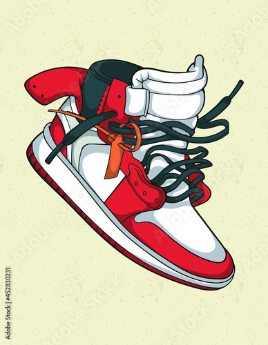 sneaker red design