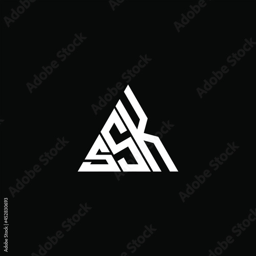 SSK letter logo creative design. SSK unique design
 photo
