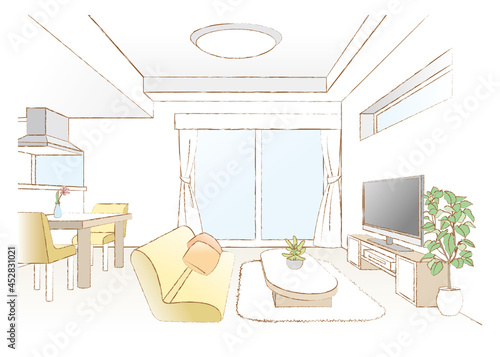 リビングルームのベクターイラスト