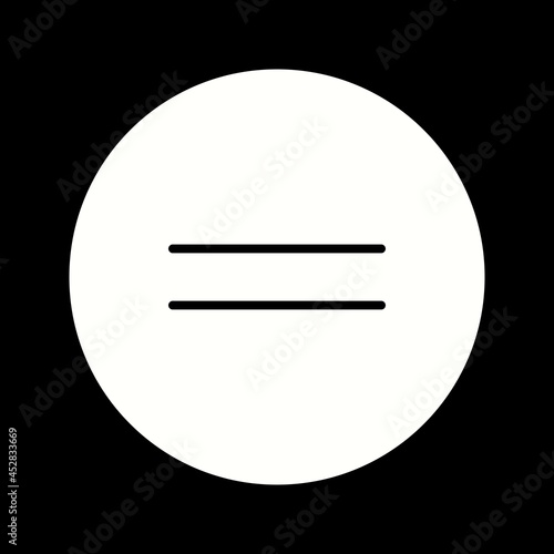Unique Equal To Vector Glyph Icon