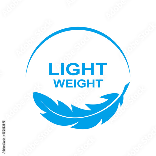 Lightweight feather icon on white background lightweight vector icon photo