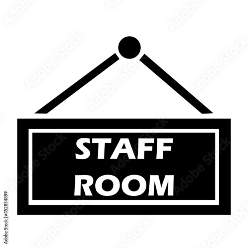 Staff Room door plaque
Illustration, graphic, icon, picture, pictogram, button.